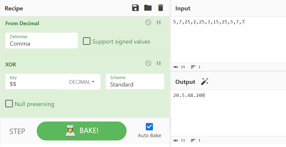 Decrypted IP address