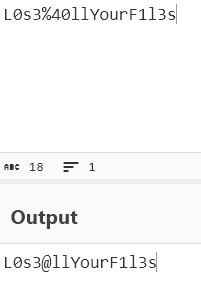 URL decoded encryption key