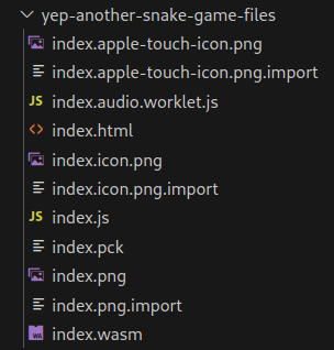 yep another snake game - files